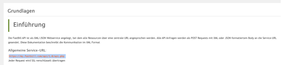 API Dokumentation FastBill 4