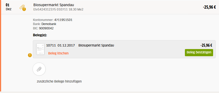 Automatische Belegzuordnung