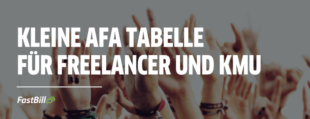 afa tabelle freelancer kmu