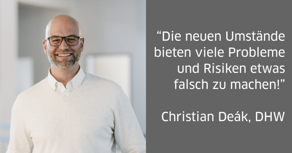 Zitat von Steuerberater Christian Deák zur Senkung der Mehrwertsteuer: "Die neuen Umstände bieten viele Probleme und Risiken etwas falsch zu machen!"