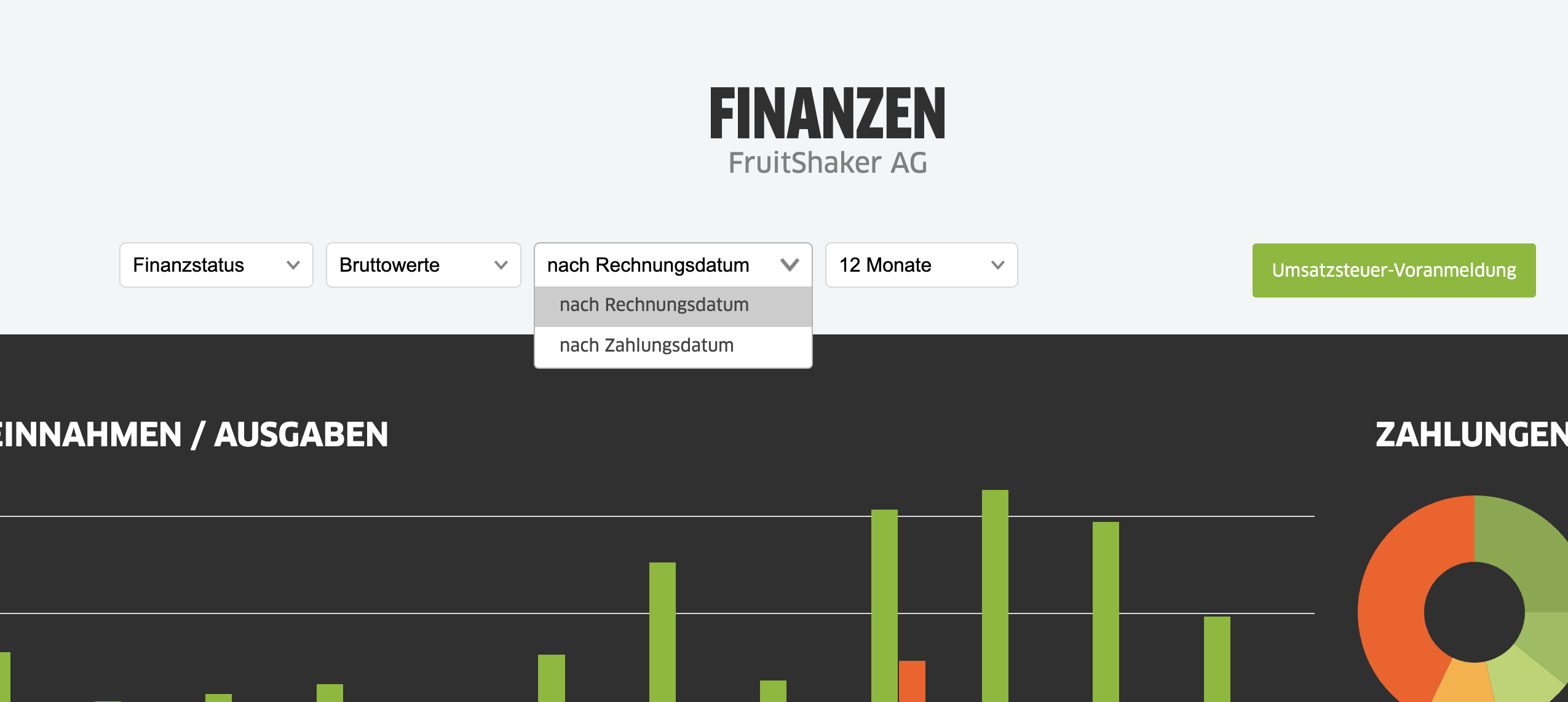 Finanzdashboard